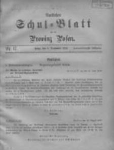 Amtliches Schul-Blatt für die Provinz Posen 1909.09.05 Jg.42 Nr17