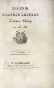 Rocznik Korpusu Leśnego Kr&oacute;lestwa Polskiego na rok 1828