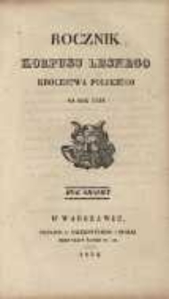 Rocznik Korpusu Leśnego Kr&oacute;lestwa Polskiego na rok 1834