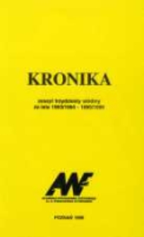 Kronika. Akademia Wychowania Fizycznego im. Eugeniusza Piaseckiego w Poznaniu Z.37 1993/94-1995/96