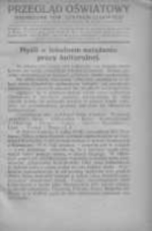 Przegląd Oświatowy: miesięcznik Towarzystwa Czytelni Ludowych poświęcony sprawom oświatowym i kulturalnym 1922 październik/grudzień R.17