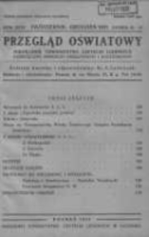 Przegląd Oświatowy: miesięcznik Towarzystwa Czytelni Ludowych poświęcony sprawom oświatowym i kulturalnym 1931 październik/grudzień R.26 Nr10/12