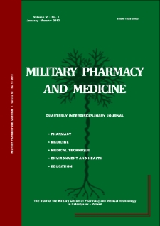 Military Pharmacy and Medicine. 2013. Volume VI. No. 1