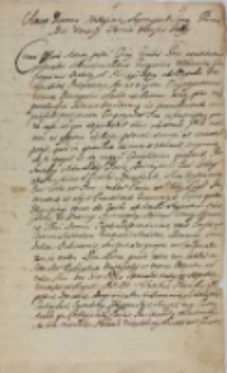 Ekstrakt z ksiąg czynności Konsystorza Poznańskiego w sprawie wciągnięcia do akt konsystorskich na prośbę ks. Grzegorza Wirowicza, prepozyta Kongregacji Oratorium na Świętej G&oacute;rzew Gostyniu, tzw. &ldquo;listu napomnienia&rdquo; papieża Innocentego XI, wystawionego przez Kurię Rzymską 9 IV 1701 r. &ndash; dokumentu protekcyjnego, kt&oacute;ry zapewniał Kongregacji Gostyńskiej ochronę prawną i bezpieczeństwo w działalności duszpasterskiej i zarządzaniu majątkiem, zakazując jednocześnie podejmowania jakichkolwiek działań na szkodę zgromadzenia, jakie miały miejsce od początku jej istnienia