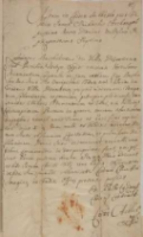 Juramentum Villae Drzenczewo super Desolationem et quantitatem fumorum 1707