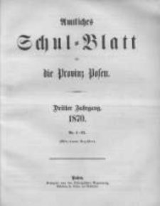 Amtliches Schul-Blatt f&uuml;r die Provinz Posen 1870.01.03 Jg.3 Nr1