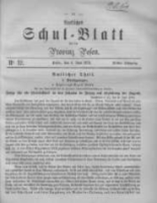 Amtliches Schul-Blatt f&uuml;r die Provinz Posen 1870.06.04 Jg.3 Nr12