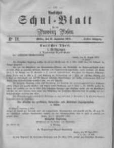 Amtliches Schul-Blatt für die Provinz Posen 1870.09.10 Jg.3 Nr19