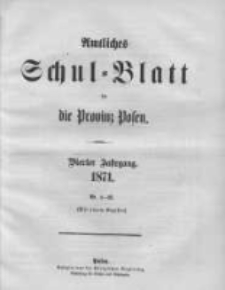 Amtliches Schul-Blatt für die Provinz Posen 1871.01.04 Jg.4 Nr1