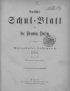 Amtliches Schul-Blatt f&uuml;r die Provinz Posen 1881.01.15 Jg.14 Nr1
