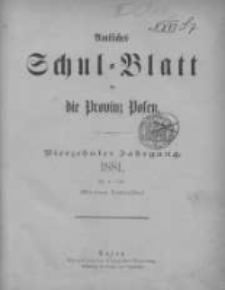 Amtliches Schul-Blatt für die Provinz Posen 1881.01.15 Jg.14 Nr1