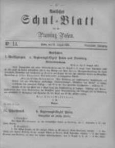 Amtliches Schul-Blatt f&uuml;r die Provinz Posen 1881.08.22 Jg.14 Nr14
