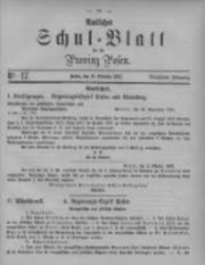 Amtliches Schul-Blatt für die Provinz Posen 1881.10.15 Jg.14 Nr17