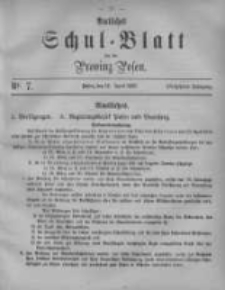 Amtliches Schul-Blatt f&uuml;r die Provinz Posen 1882.04.12 Jg.15 Nr7