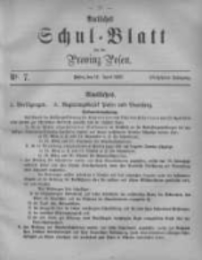 Amtliches Schul-Blatt für die Provinz Posen 1882.04.12 Jg.15 Nr7