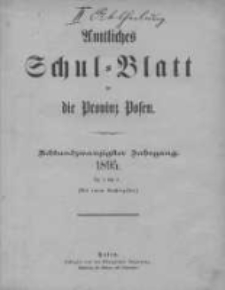 Amtliches Schul-Blatt für die Provinz Posen 1895.01.05 Jg.28 Nr1