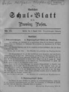Amtliches Schul-Blatt für die Provinz Posen 1916.08.05 Jg.49 Nr15