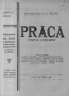 Praca: ilustrowany tygodnik popularny, poświęcony nauce - literaturze - sztuce - sprawom społecznym - godziwej rozrywce. 1923.09.16 R.27 nr37