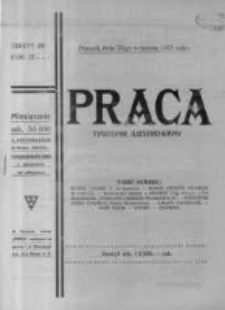 Praca: ilustrowany tygodnik popularny, poświęcony nauce - literaturze - sztuce - sprawom społecznym - godziwej rozrywce. 1923.09.23 R.27 nr38