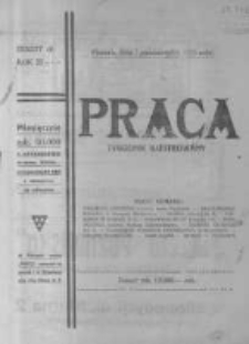Praca: ilustrowany tygodnik popularny, poświęcony nauce - literaturze - sztuce - sprawom społecznym - godziwej rozrywce. 1923.10.07 R.27 nr40