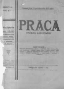 Praca: ilustrowany tygodnik popularny, poświęcony nauce - literaturze - sztuce - sprawom społecznym - godziwej rozrywce. 1923.10.14 R.27 nr41