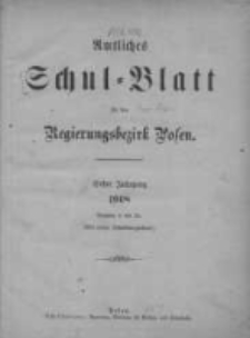 Amtliches Schulblatt für den Regierungsbezirk Posen 1918.01.05 Jg.1 Nr1