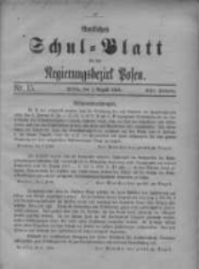 Amtliches Schulblatt für den Regierungsbezirk Posen 1918.08.05 Jg.1 Nr15