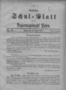 Amtliches Schulblatt f&uuml;r den Regierungsbezirk Posen 1918.08.20 Jg.1 Nr16