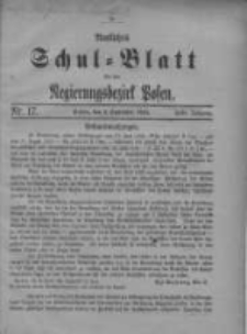 Amtliches Schulblatt für den Regierungsbezirk Posen 1918.09.05 Jg.1 Nr17