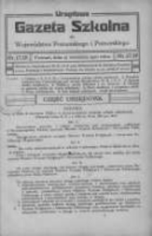 Urzędowa Gazeta Szkolna dla Wojew&oacute;dztwa Poznańskiego i Pomorskiego 1920.09.15 Nr17/18