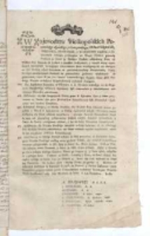 [Obwieszczenie województw wielkopolskich dot. wojska pruskiego]