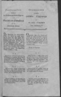 Obwieszczenie względem podatku Czopowego y od rzezy w miastach Prus Południowych