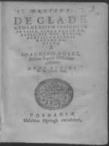 Proteus de clade Gedanensium insigni in Prussia, circa pagum Rokitki, die XVII. mensis Aprilis a nostris recens accepta Ioachimo Volsc. Bilscio Equite Polono Autore Anno Domini M. D. LXX. VII