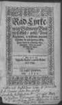 R&aacute;d c&yacute;rkewnj Gednoty Bratřj Česk&yacute;ch, podl&eacute; Učenj Krystowa, a přikladu prwotnj C&yacute;rkwe ku pobožn&eacute;mu ostřjh&aacute;nj hned w půwodu wyzdwiženj: Nynj pak z přičin hodnych wubec wydan&yacute;