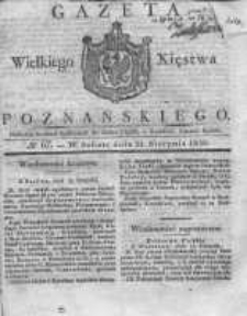 Gazeta Wielkiego Xięstwa Poznańskiego 1830.08.21 Nr67