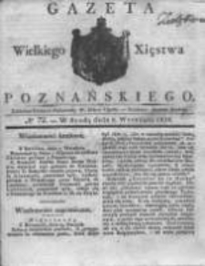 Gazeta Wielkiego Xięstwa Poznańskiego 1830.09.08 Nr72