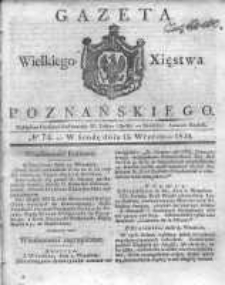 Gazeta Wielkiego Xięstwa Poznańskiego 1830.09.15 Nr74