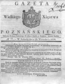 Gazeta Wielkiego Xięstwa Poznańskiego 1830.09.25 Nr77