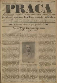Praca: tygodnik dla wszystkich stan&oacute;w, poświęcony sprawom handlu, przemysłu i rolnictwa. 1897.09.12 R.2 nr96