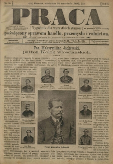 Praca: tygodnik dla wszystkich stan&oacute;w, poświęcony sprawom handlu, przemysłu i rolnictwa. 1897.09.26 R.2 nr98