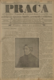 Praca: tygodnik dla wszystkich stan&oacute;w, poświęcony sprawom handlu, przemysłu i rolnictwa. 1897.12.05 R.2 nr108