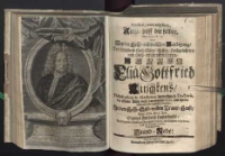 Medice, cura te ipsum, Artzt, hilff dir selber, Aus Luca IV, 23. war Beyder Hoch-ansehnlichen Beerdigung, Des Weyland hoch-Edlen, Vesten, hochgelahrten und hoch-erfahrnsten herren, herren Elia Gottfried Nitschkens, Philosophiae [et] Medicinae vornehmen Doctoris, der Stadt Lissa wohl-verordneten Physici, und sehr berühmten und beglückten Practici, In dem Hoch-Leid-vollem Trauer-Hause, Anno 1718. den 9. Jan. Samuel Friedrich Lauterbachs, Am Kripplein Christi zur Fraustadt Pastoris, der Schulen Inspectoris, und des Kranses Senioris, Wohlgemeinte Stand-Rede