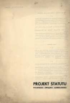 Projekt Statutu Polskiego Związku Łowieckiego
