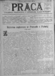 Praca: tygodnik polityczny i literacki, illustrowany. 1909.02.07 R.13 nr6