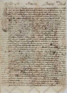 Transumpt bulli papieża Klemensa XII wydanej w sprawie nadania kanonikat&oacute;w i prebend poznańskich prezbiterowi gnieźnieńskiemu ks. Karolowi Bhemowi (B&eacute;emowi, p&oacute;źniejszemu proboszczowi Kongregacji Gostyńskiej) po śmierci kanonika Wojciecha Waśniewicza, dra filozofii i proboszcza kolegiaty św. Marii Magdaleny w Poznaniu