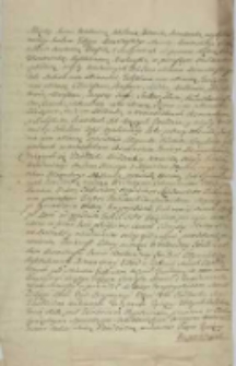 Między JW Jm Panią Mycielską Kasztelanową Poznanską z iedney Wielebną Kongregacyą Gostynska z drugiey strony Kontrakt 1751mo w Poznaniu D[ie] 9na 8bris [tyt. z noty dors.]
