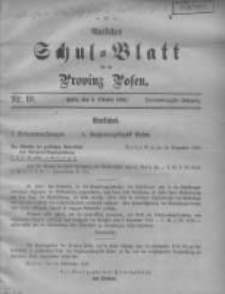 Amtliches Schul-Blatt f&uuml;r die Provinz Posen 1910.10.05 Jg.43 Nr19