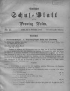 Amtliches Schul-Blatt f&uuml;r die Provinz Posen 1910.11.05 Jg.43 Nr21