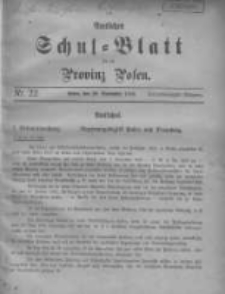 Amtliches Schul-Blatt f&uuml;r die Provinz Posen 1910.11.20 Jg.43 Nr22
