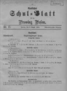 Amtliches Schul-Blatt f&uuml;r die Provinz Posen 1915.08.05 Jg.48 Nr15